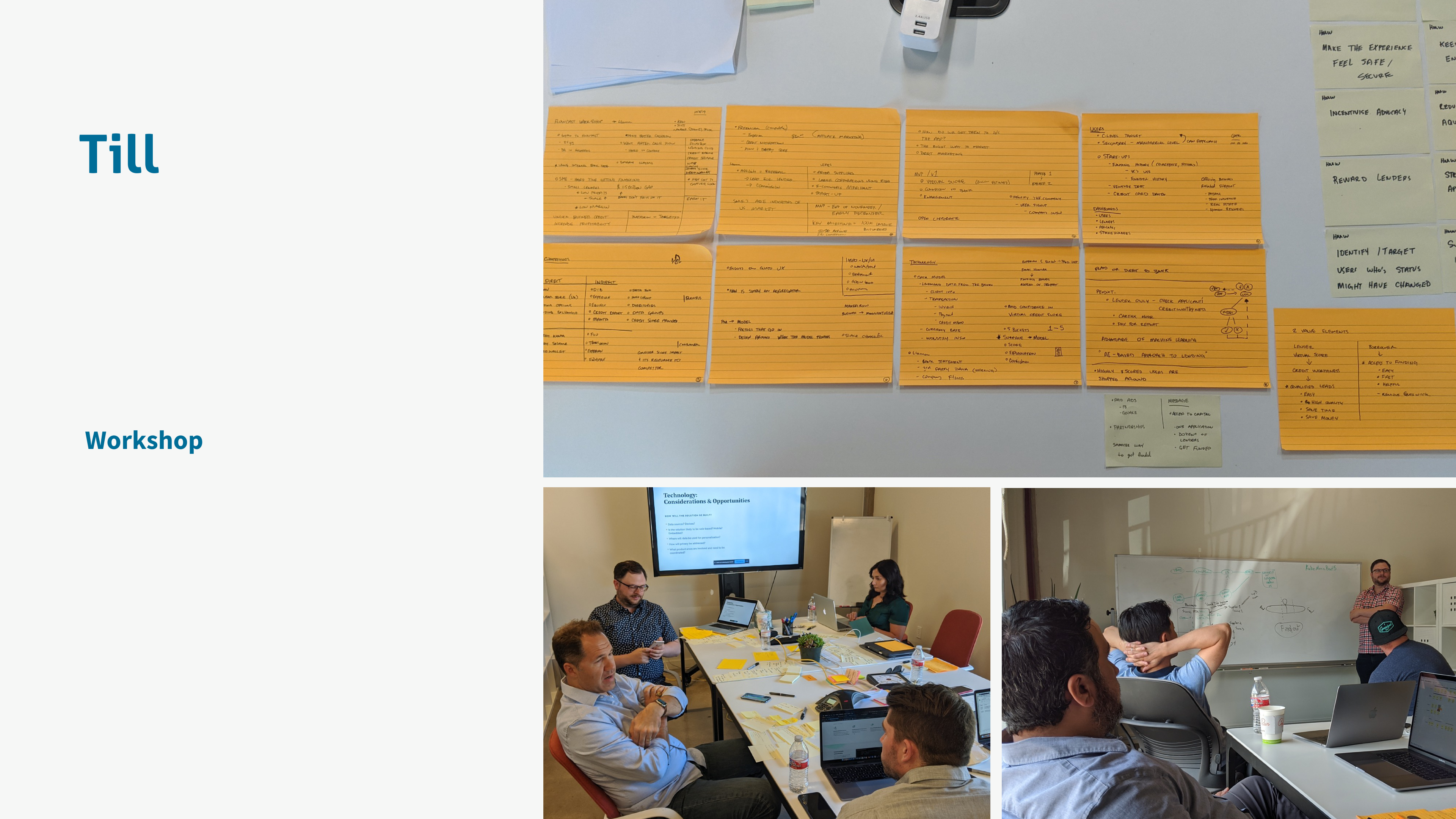 Stakeholder discovery workshop defining requirements and credit drivers